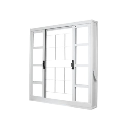 Janela De Correr 4 Folhas Sem Vidro Branco MGM 100x200x12cm