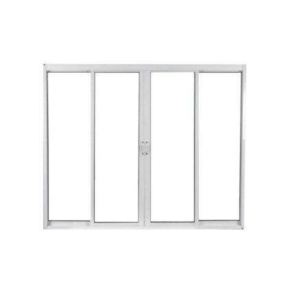 Janela De Correr Alumínio 4 Folhas Vidro Liso Branco MGM 100x200cm