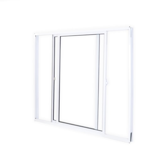 Janela De Correr Soft 2 Folhas Móveis Vidro Liso Embalagem Plástica Branco MGM 100x120 cm - Imagem principal - 1b897793-f8d3-452c-8bcd-42f17610992e