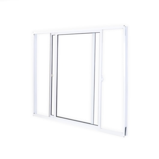 Janela De Correr Soft 2 Folhas Móveis Vidro Liso Embalagem Plástica Branco MGM 100x120cm - Imagem principal - 03f0cc9b-e50a-427b-a110-63ab58ad9c33