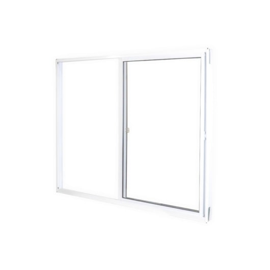 Janela De Correr Soft 2 Folhas Móveis Vidro Liso Embalagem Plástica Branco MGM 100x120cm - Imagem principal - b7989cd3-5e3d-4d00-bc37-fcbeabb1fe0a