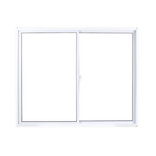 Janela De Correr Soft 2 Folhas Móveis Vidro Liso Embalagem Plástica Branco MGM 100x150 cm  - Imagem principal - 33f26154-bbc6-4307-a002-55750b040293