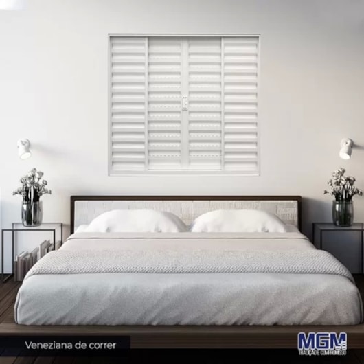 Janela Veneziana 4 Folhas Alumínio Soft Plus Branco MGM 100x150cm - Imagem principal - 9ecf080a-bb60-4d85-9d60-4b73f2f3f5e7