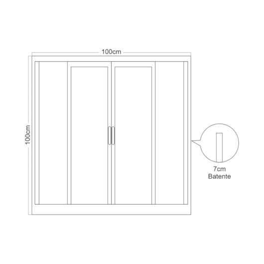 Janela Veneziana 4 Folhas Branco MGM 100x100 cm - Imagem principal - 9b2b7d25-7708-41d7-b129-39f430e669fd