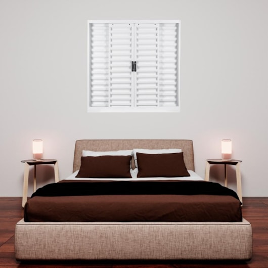 Janela Veneziana 4 Folhas Branco MGM 100x100cm - Imagem principal - 4825e3b1-5795-44ab-badf-faf1be5a22f9