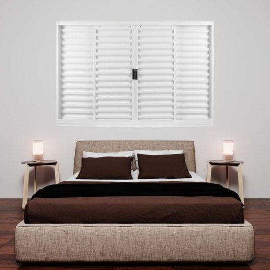 Janela Veneziana 4 Folhas Branco MGM  100x120cm - Imagem principal - 7c9ecfc1-86eb-4f4a-b415-b0695c9d2249