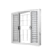 Janela Veneziana 6 Folhas Grade Quadriculada Com Vidro Aço Minas Sul Branco MGM 100x200x12cm - 4e2d2b6b-def8-498b-9ab2-09464340e27f
