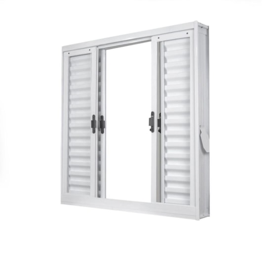 Janela Veneziana 6 Folhas Sem Vidro Aço Minas Sul Branco MGM 120x200x12cm - Imagem principal - 4874584c-7891-4700-aa63-10ec2760045f