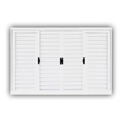 Janela Veneziana 6 Folhas Sem Vidro Branco MGM 120x200x12cm