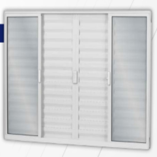 Janela Veneziana 6 Folhas Soft Vidro Mini Boreal Branco MGM 120x150cm - Imagem principal - 2797a6be-388c-4c5f-a770-5c6c6c41501a