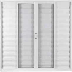 Janela Veneziana 6 Folhas Soft Vidro Mini Boreal Branco MGM 120x150cm