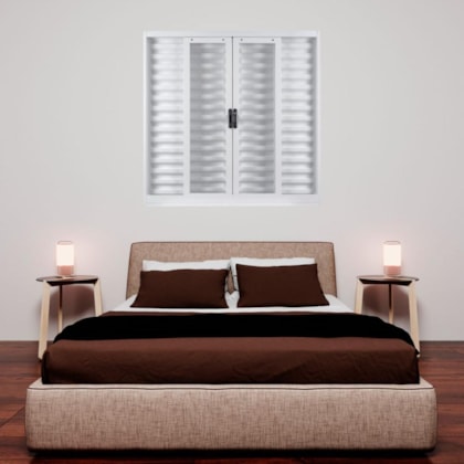 Janela Veneziana 6 Folhas Vidro Branco Minas Sul MGM 100x200x12cm