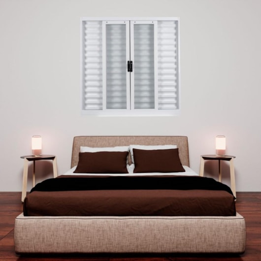 Janela Veneziana 6 Folhas Vidro Liso Aço Minas Sul Branco MGM 100x150x12cm - Imagem principal - 926970ad-c0fd-4653-b291-b340db463fbc