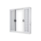 Janela Veneziana 6 Folhas Vidro Liso Aço Minas Sul Branco MGM 100x150x12cm - 93d286f9-559d-4695-a537-b0393aacd3f9