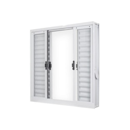 Janela Veneziana 6 Folhas Vidro Liso Aço Minas Sul Branco MGM 100x150x12cm - Imagem principal - e39be585-0f9c-4a07-8735-bca3aaad0880