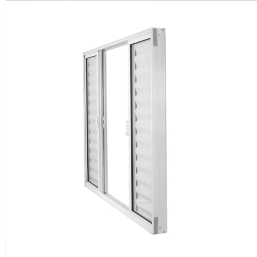 Janela Veneziana 6 Folhas Vidro Liso Alumínio Soft Branco MGM 120x150cm - Imagem principal - 12f23dcf-3de0-4553-8119-2134010c0f7b