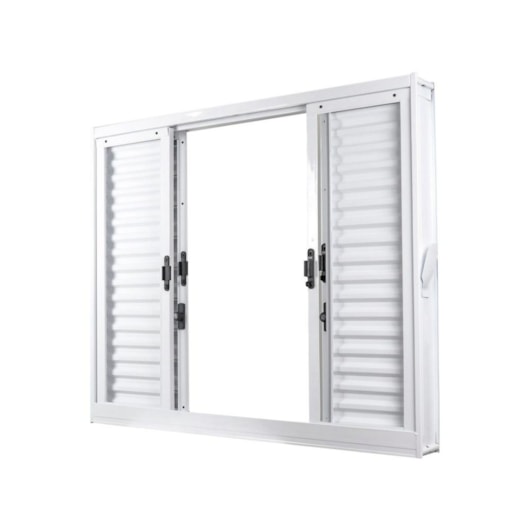 Janela Veneziana 6 Folhas Vidro Liso Minas Sul Aço Branco MGM 120x200cm - Imagem principal - ef7a4e71-5785-429e-9d42-c4c2c701516f