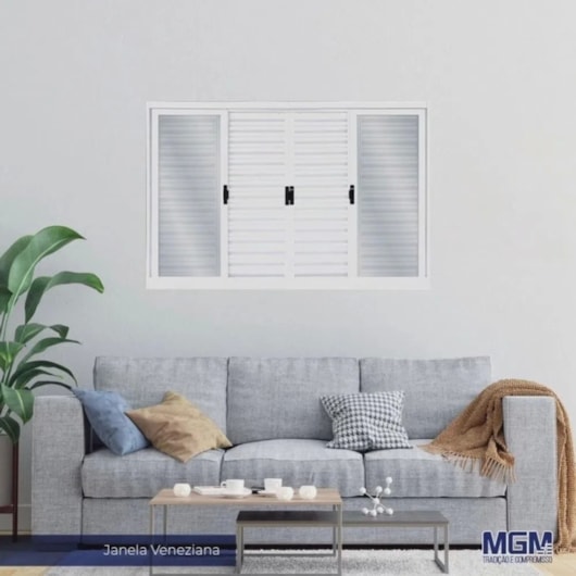 Janela Veneziana 6 Folhas Vidro Liso Minas Sul Aço Branco MGM 120x200cm - Imagem principal - 2bf3d4d7-4416-4cc0-8e03-9814d479999c