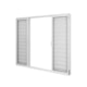 Janela Veneziana De Alumínio 6 Folhas Vidro Liso Soft Branco MGM 100x150cm - 5159d68e-e3e8-450f-88f4-c74161d382b7