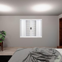 Janela Veneziana De Alumínio 6 Folhas Vidro Liso Soft Plus Branco Mgm 100x150cm
