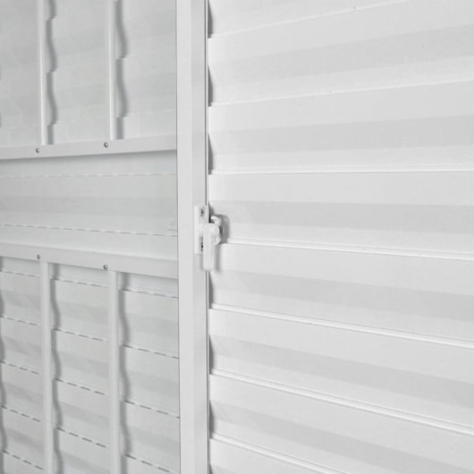 Janela Veneziana De Correr 3 folhas e 1 Fixa Com Grade Vidro Liso Mini Boreal Soft Branco MGM 100x150cm - Imagem principal - 13d5741c-ab8d-4af7-9c66-f7d09ec3ddf1