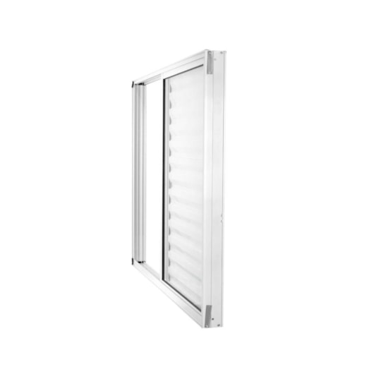 Janela Veneziana De Correr 3 folhas e 1 Fixa Vidro Liso Soft Branco MGM 100x100cm - Imagem principal - 087464b5-d995-4c8e-8fc5-abf4eaa68bd1