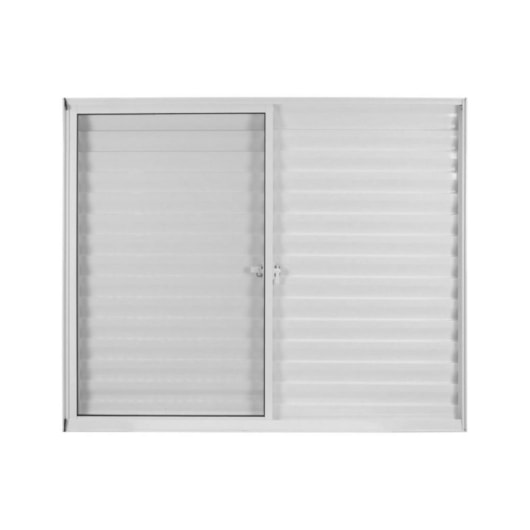 Janela Veneziana De Correr 3 folhas e 1 Fixa Vidro Liso Soft Plus Branco MGM 100x100cm - Imagem principal - 0e5abdc4-9ad0-44a0-8589-cb2abcbcf5dc