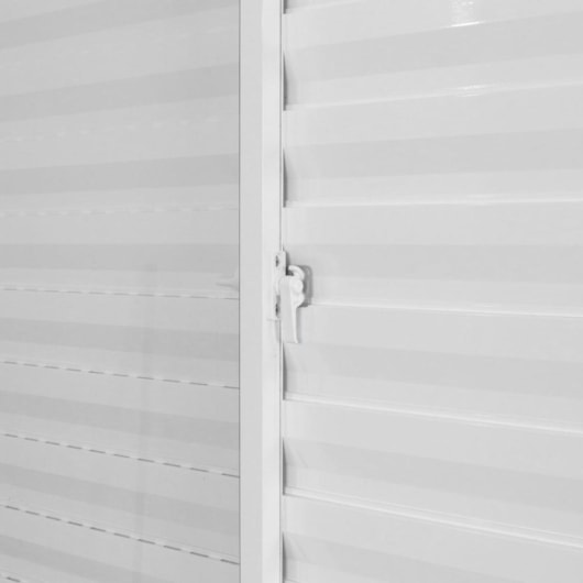 Janela Veneziana De Correr 3 folhas e 1 Fixa Vidro Mini Boreal Soft Branco MGM 100x100cm - Imagem principal - f38a4272-c9fc-4efb-9f78-2084f8493303