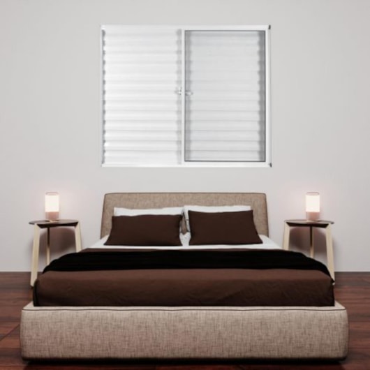Janela Veneziana Soft 3 Folhas Embalagem Plástica Vidro Liso Branco MGM 100x120cm - Imagem principal - a25ff565-c534-4774-9e99-cb7c7b0a434c