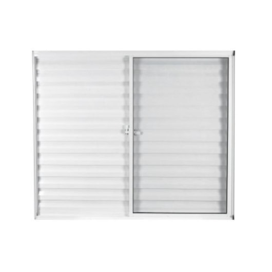 Janela Veneziana Soft 3 Folhas Embalagem Plástica Vidro Liso Branco MGM 100x120cm - Imagem principal - 65ad3c20-dcad-4cb6-830d-a60b4e56befc