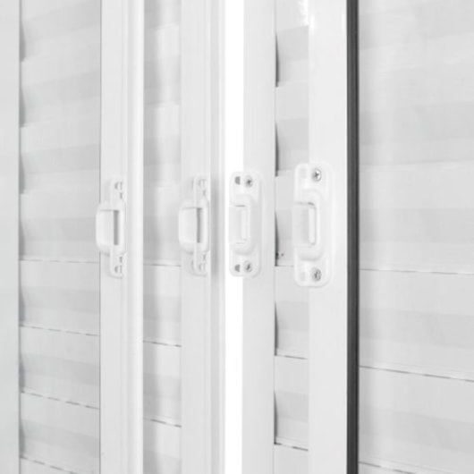 Janela Veneziana Soft 6 Folhas Vidro Liso Em Alumínio Branco MGM 100X120cm - Imagem principal - b5828b0d-8448-4268-9482-1017adf46866