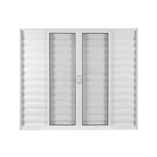Janela Veneziana Soft 6 Folhas Vidro Liso Em Alumínio Branco MGM 100X120cm - Imagem principal - 39322d9b-8ea6-45c0-8784-798cfe848bce