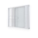 Janela Veneziana Soft Plus 3 Folhas Vidro Liso Com Grade Em Alumínio Branco MGM 100x100 - 733150b4-a452-44bc-91ca-87dd69143330