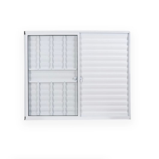 Janela Veneziana Soft Plus 3 Folhas Vidro Liso Com Grade Em Alumínio Branco MGM 100x100 - Imagem principal - f1e5bb7a-d7ec-4047-b686-92eaf232dbab