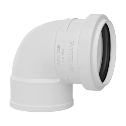 Joelho Esgoto 90° Com Anel Fortlev Dn40