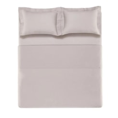 Jogo De Cama Bossa Prata King Cinza 300 Fios Karsten 290x260cm