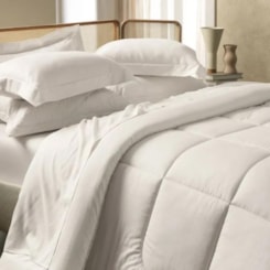 Jogo De Cama Bossa Queen Branco 300 Fios Karsten 240x260cm