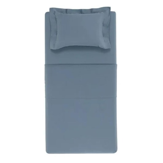 Jogo De Cama Bossa Solteiro Indigo 300 Fios Karsten 180x260cm - Imagem principal - 2a183c7f-b29f-4871-bf90-97b0c9cd54bd