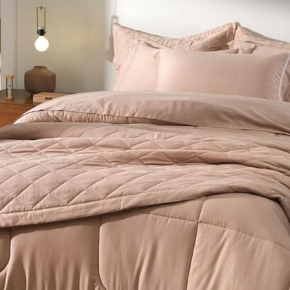 Jogo De Cama Bossa Solteiro Nude 300 Fios Karsten 180x260cm