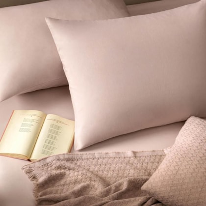 Jogo De Cama Matiza Casal Rosa Giz 160 fios Karsten 138x188x30cm