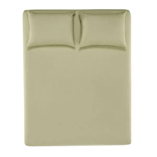 Jogo De Cama Matiza Casal Verde Cha 160 fios Karsten 138x188x30cm - Imagem principal - 36584524-fabb-4d20-8958-9d863ccea99f