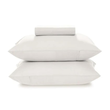 Jogo De Cama Matiza King Branco 160 fios Karsten 193x203x35cm
