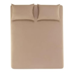 Jogo De Cama Matiza King Caramelo 160 fios Karsten 193x203x35cm