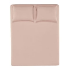 Jogo De Cama Matiza Queen Rosa Giz 160 fios Karsten 158x198x30cm