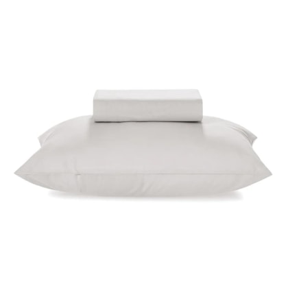 Jogo De Cama Matiza Solteiro Branco 160 fios Karsten 100x200x30cm