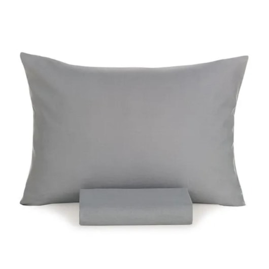Jogo De Cama Matiza Solteiro Cinza Lunar 160 fios Karsten 100x200x30cm - Imagem principal - 2c357290-2c14-4127-becc-ad1b1777a0dd