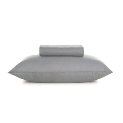 Jogo De Cama Matiza Solteiro Cinza Lunar Karsten 100x200x30cm