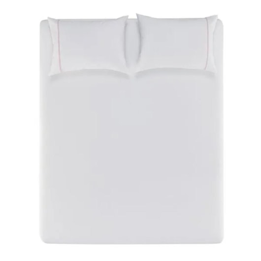 Jogo De Cama Noah King Branco Com Rosa Giz Karsten 193x203x35cm - Imagem principal - 2dccef1c-3fdd-47c7-9b6b-992122362766