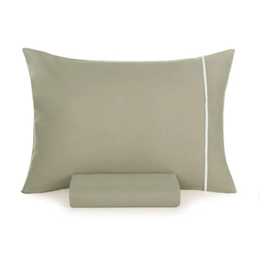 Jogo De Cama Noah King Verde Chá Com Branco Karsten 193x203x35cm - Imagem principal - a3ab62f5-5175-4799-b565-4efdcf366eca
