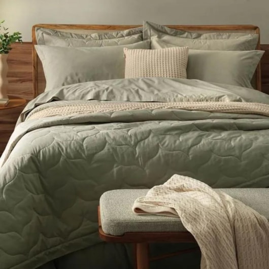 Jogo De Cama Tom Grao Queen Bege Karsten 240x250cm - Imagem principal - 2f6d0154-ab68-4b09-b21d-9427e042efff